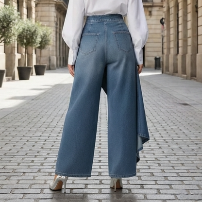 Vaqueros Mujer de Cintura Alta Diseño Cruzado