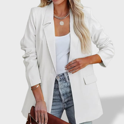 Blazer Mujer con Solapa y Abertura Frontal Elegante
