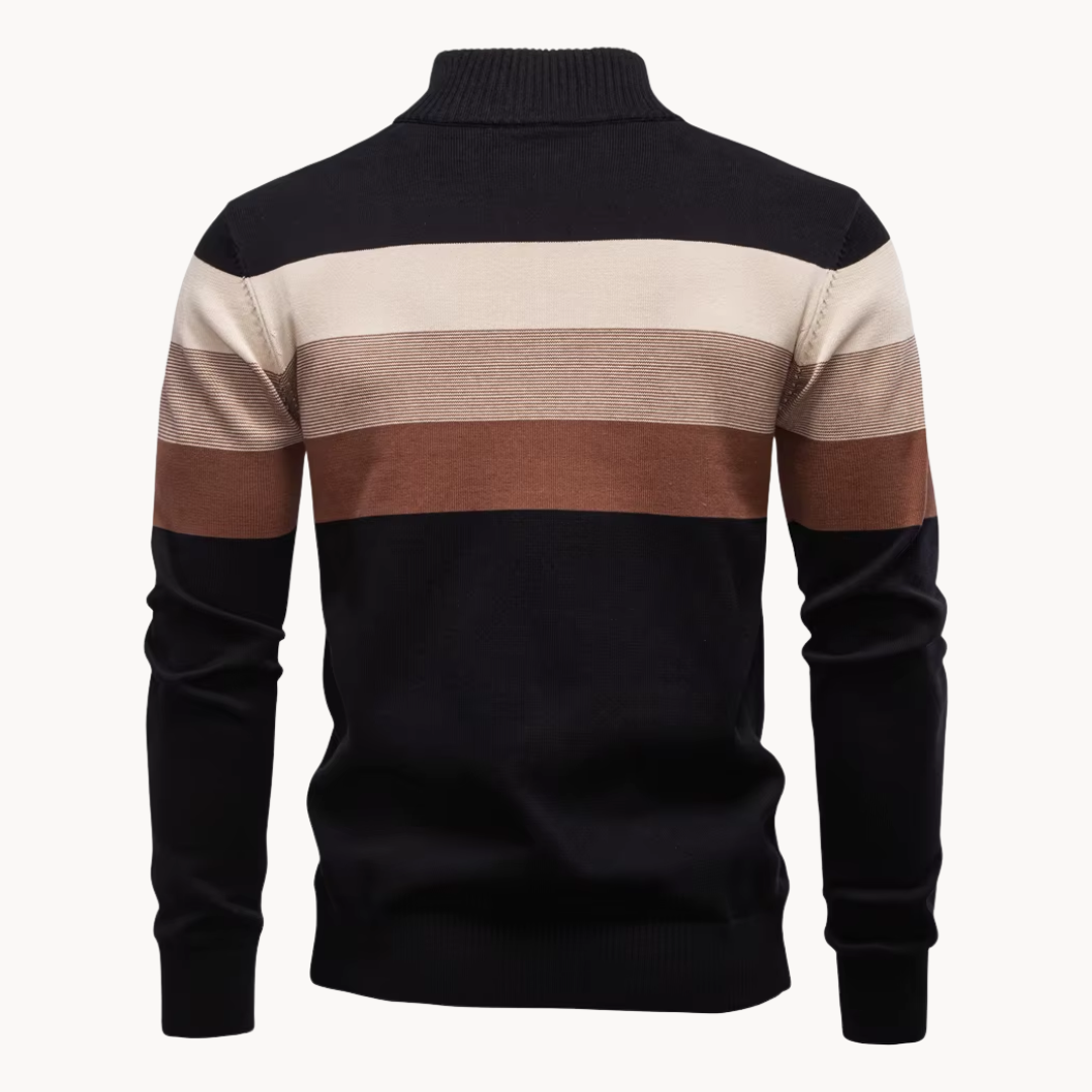 Jersey Hombre con Cremallera Cuello Alto Ajuste Regular