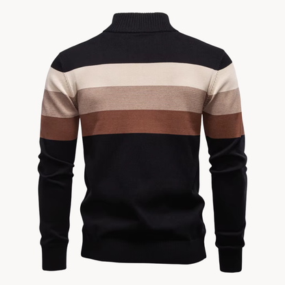 Jersey Hombre con Cremallera Cuello Alto Ajuste Regular
