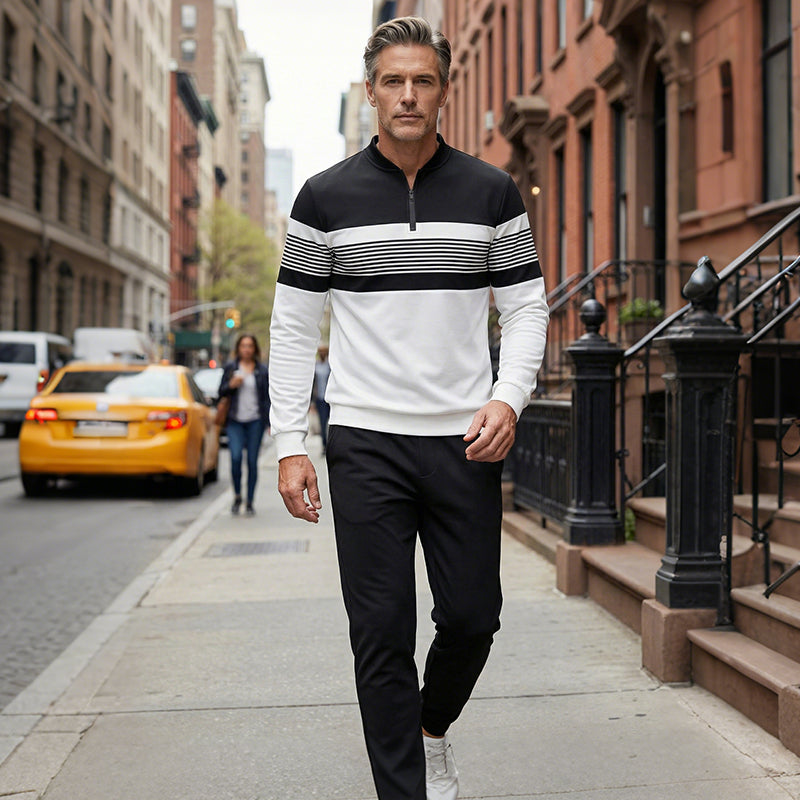 Conjunto Hombre Jersey Estampado y Pantalón Valerina Milano