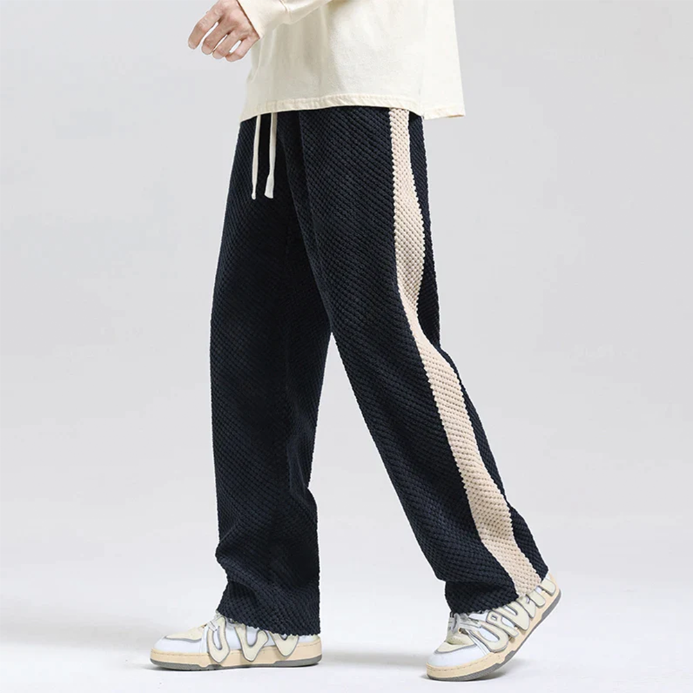 Pantalones Jogger Hombre Textura Gofre Ajuste Casual Comodos