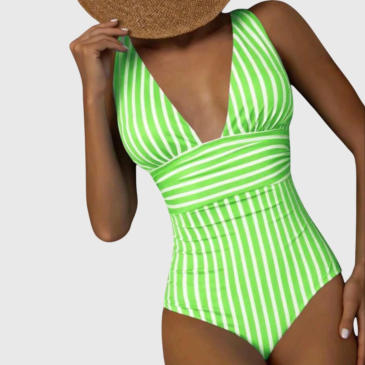 Bañador Mujer una Pieza Escote Cuadrado Relleno Estilo Retro