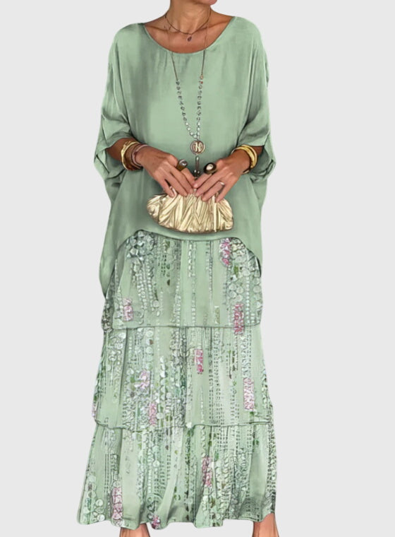 Vestido maxi mujer fluido falda amplia ligero verano