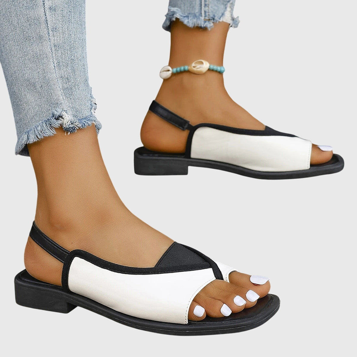 Sandalias Mujer Ortopédicas Tiras Elegantes Plantilla Ergonómica