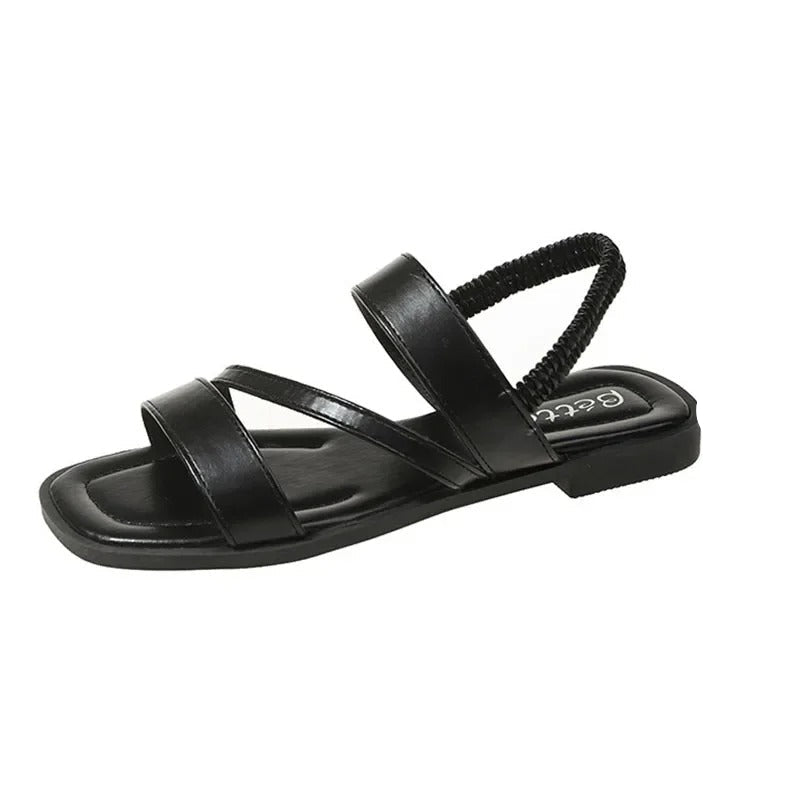 Sandalias Mujer de Cuero Comodas Diseño Minimalista