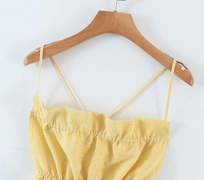 Conjunto Mujer Falda Corta Cintura Alta y de Tirantes Verano