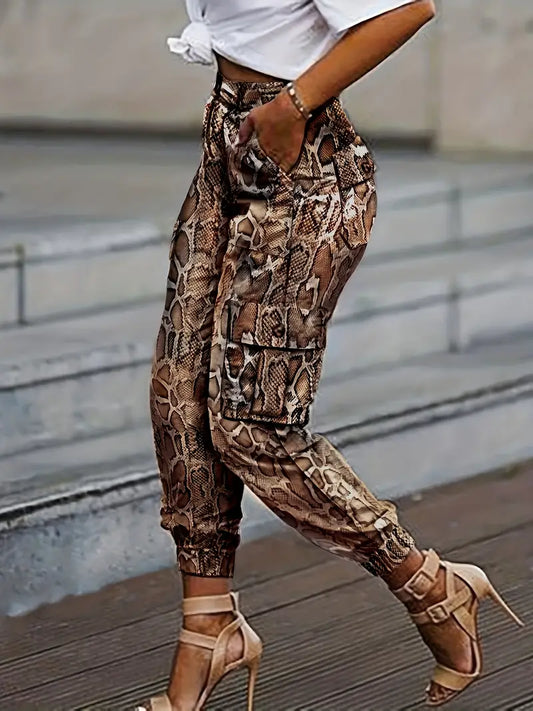 Pantalón Chándal Mujer Estampado Serpiente Ajuste Deportivo - Mavetta
