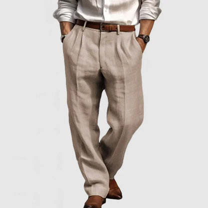 Pantalón Casual Hombre Corte Recto Comodo