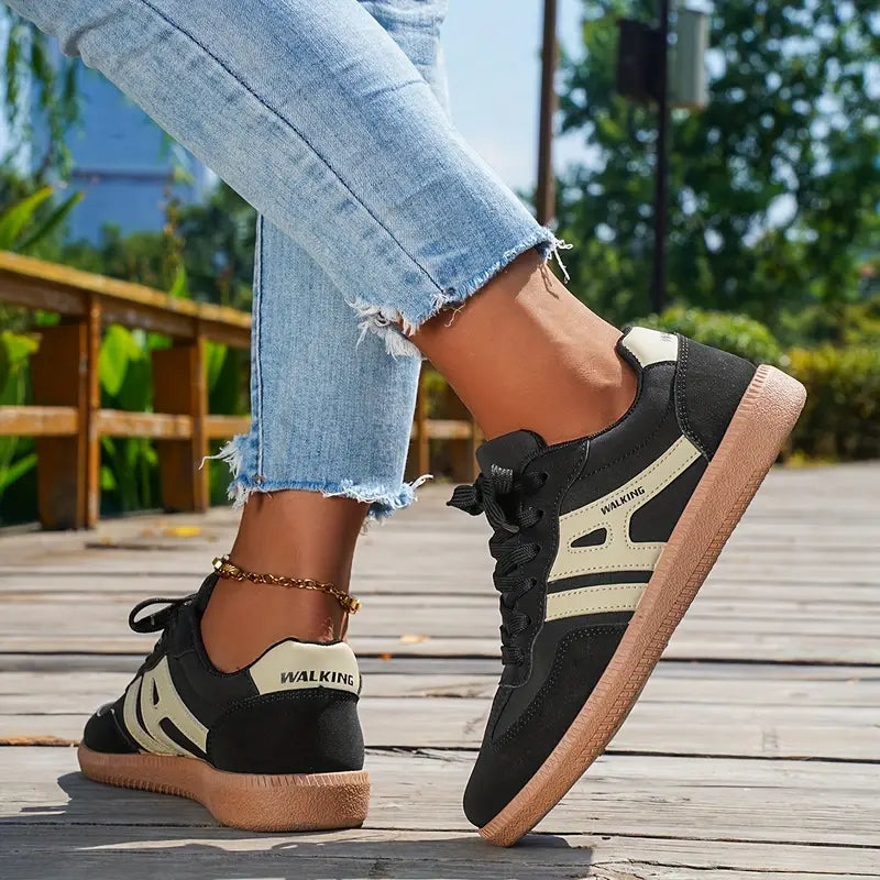 Zapatillas Retro Mujer con Cordones Suela Plana
