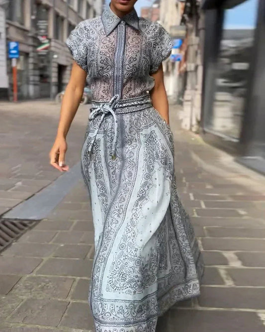 Conjunto Veraniego Mujer de Dos Piezas con Cintura Ajustable - Mavetta