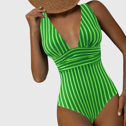 Bañador Mujer una Pieza Escote Cuadrado Relleno Estilo Retro