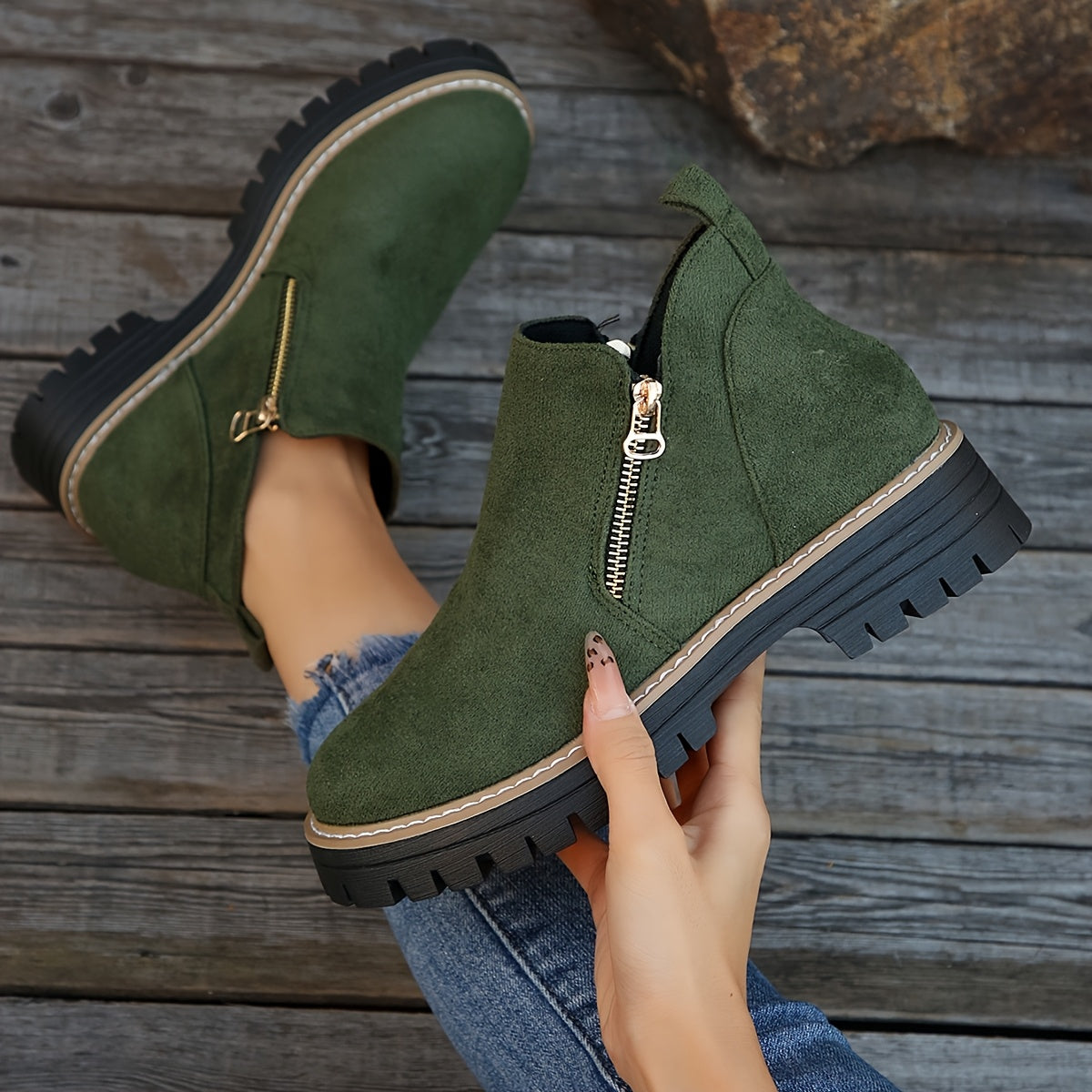 Botines Mujer Ortopédicos Suela Ergonómica Estampado Animal