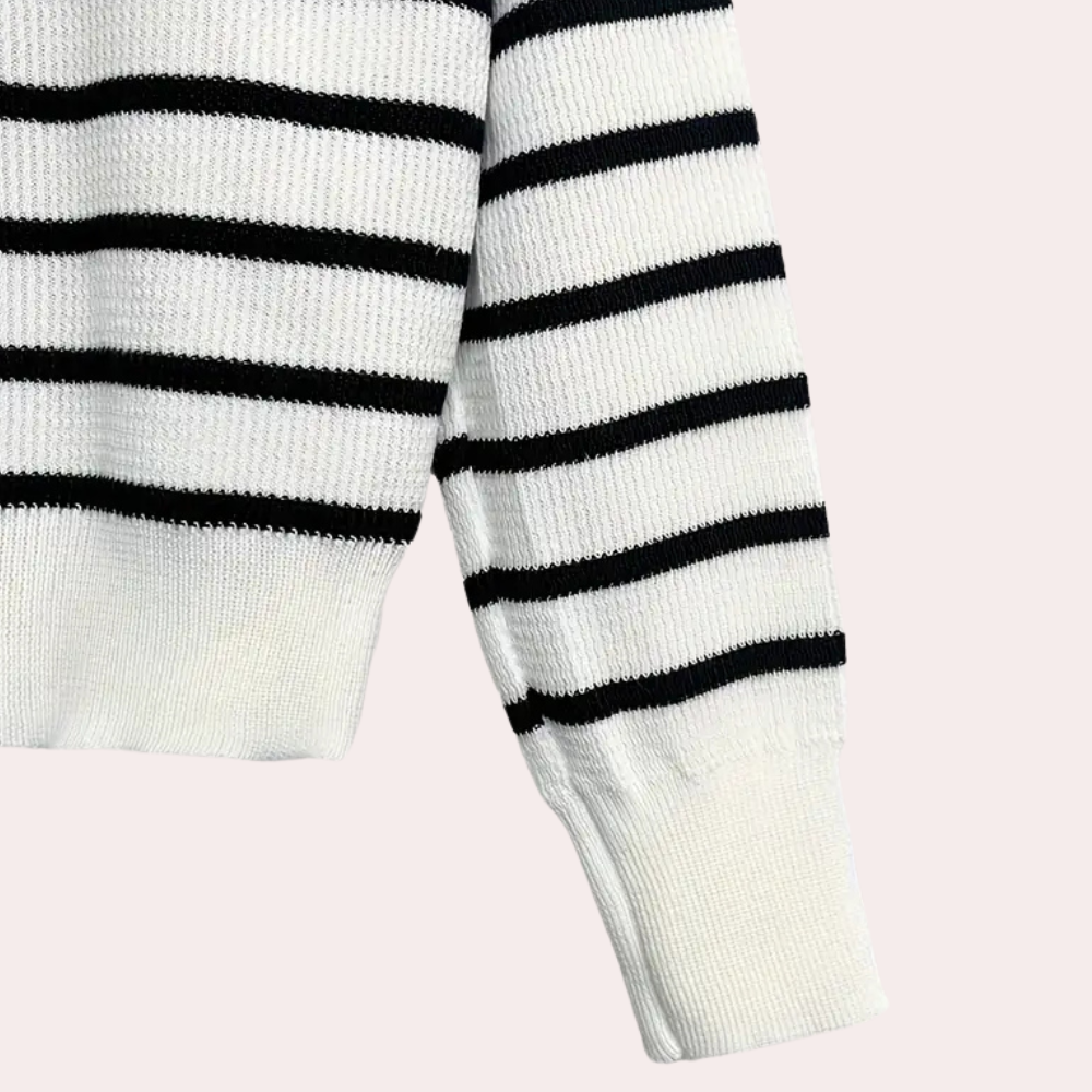 Jersey Mujer de Punto Suave Rayas Diseño Casual