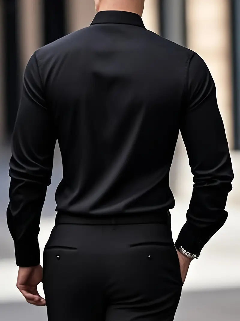 Camisa Hombre Algodón Ajuste Clásico Oficina