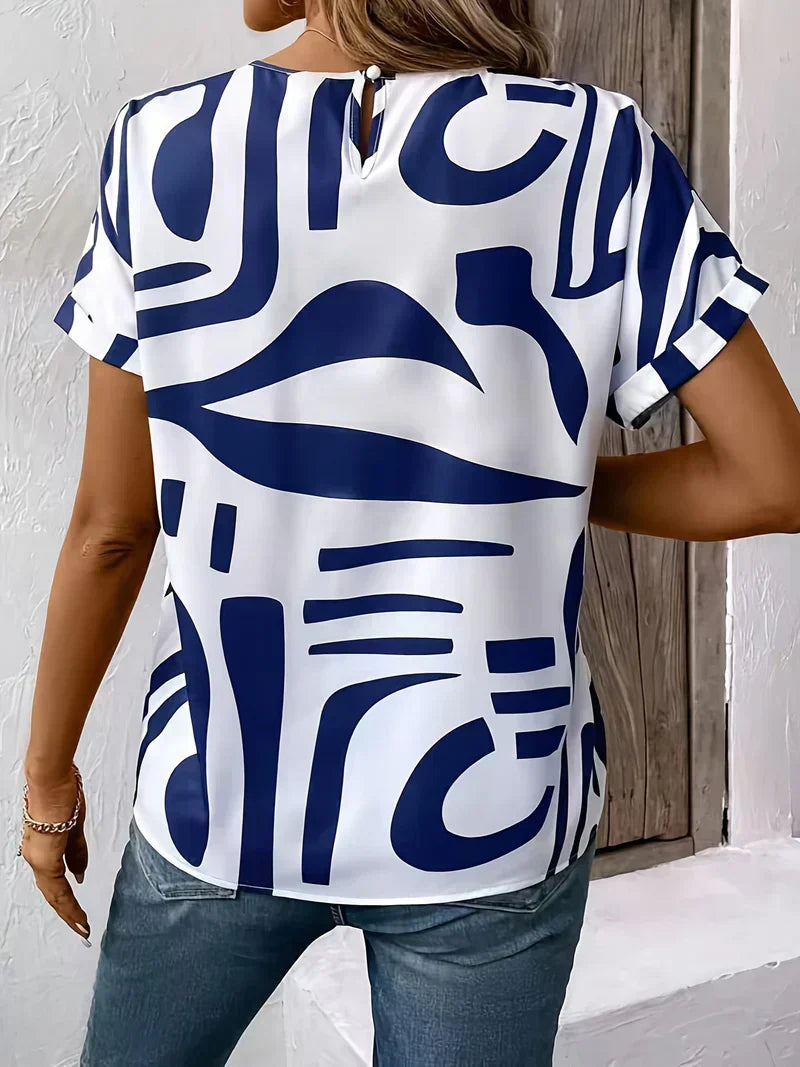 Mujer Cuello Redondo Corte Recto
