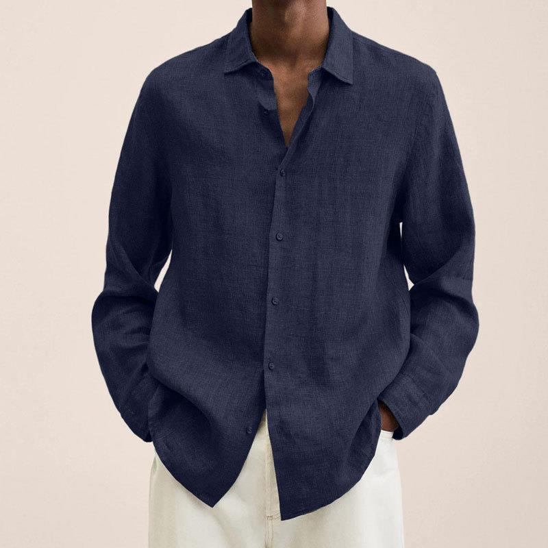 Camisa Hombre Algodón Manga Larga Corte Clásico