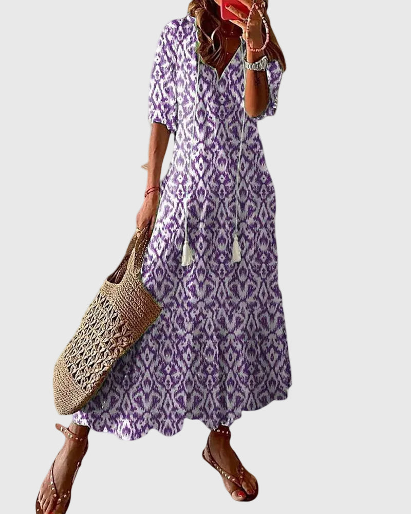 Vestido maxi mujer estilo boho vintage verano