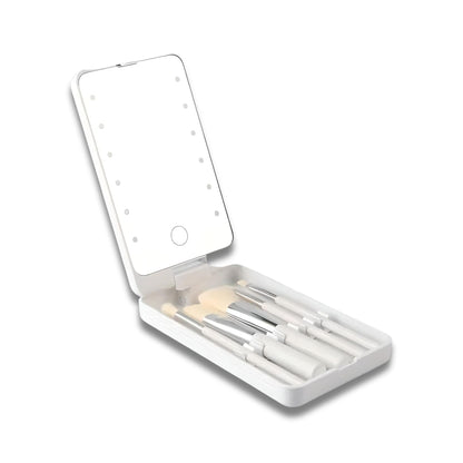 Set de brochas maquillaje Unisex con estuche compacto viaje - Mavetta