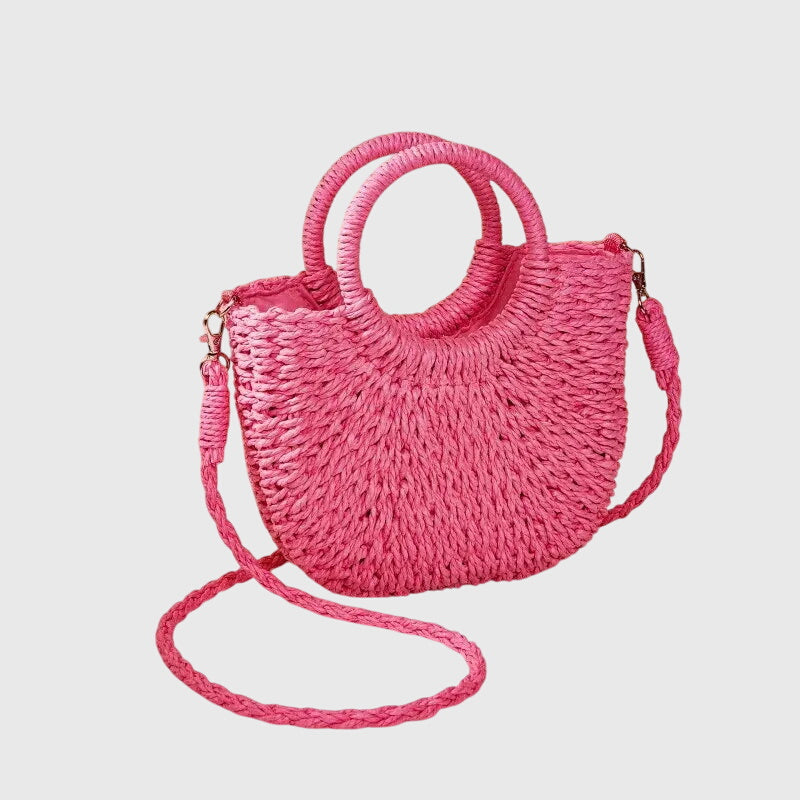Bolso de mano mujer de material orgánico estilo natural