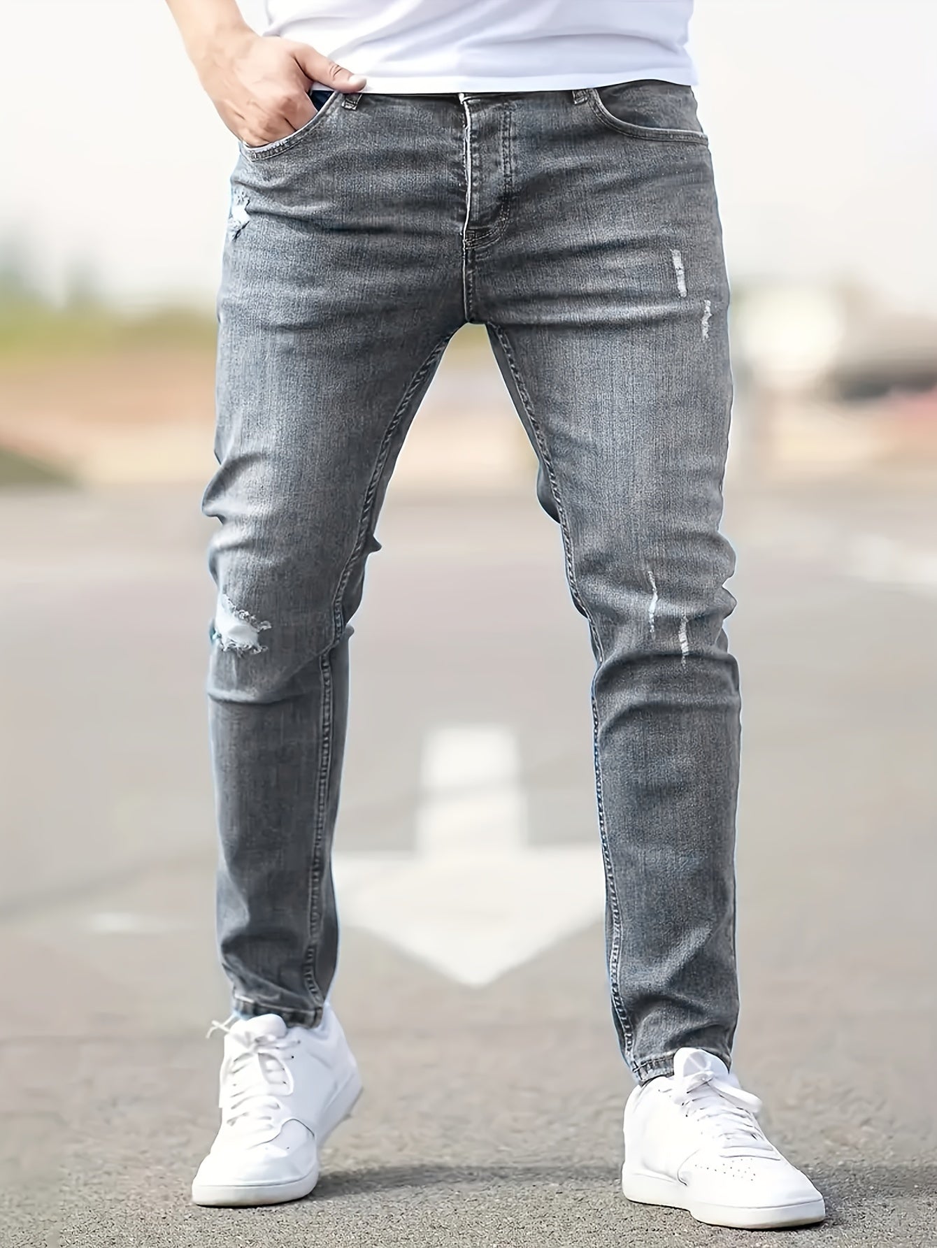 Pantalones Jeans Hombre Slim Fit Ajuste Moderno Casual