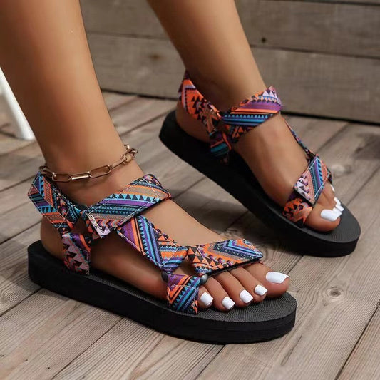 Sandalias Playa Mujer Estilo Étnico Comodas Verano - Mavetta