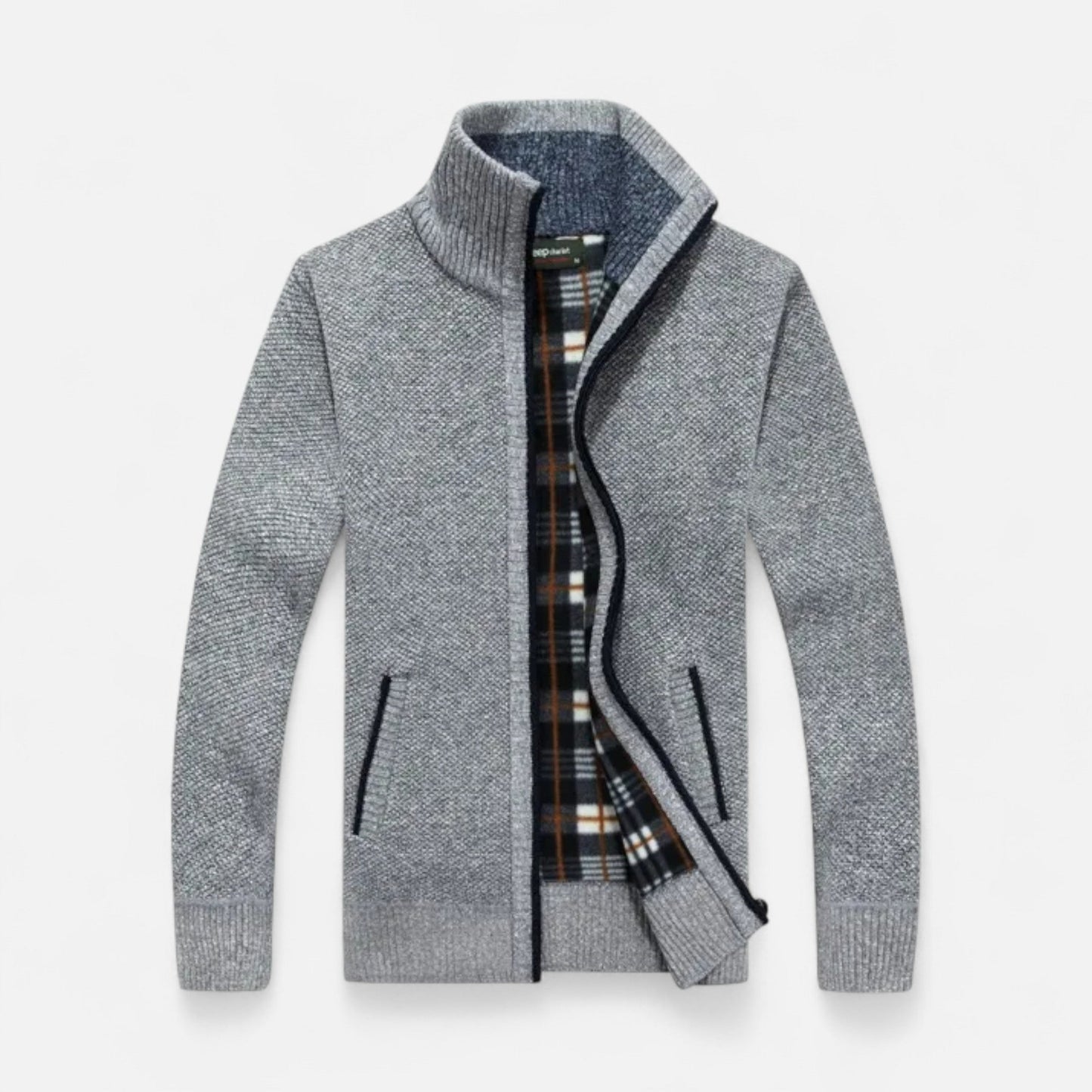 Jersey hombre de tejido con cremallera invierno
