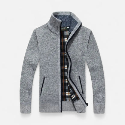 Jersey hombre de tejido con cremallera invierno