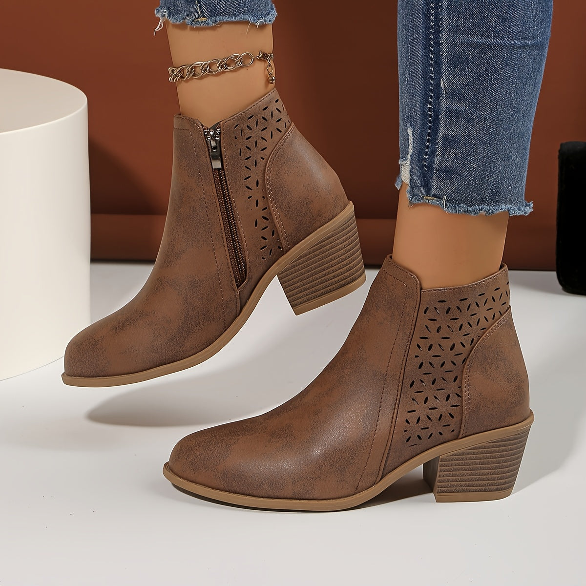 Botines mujer transpirables de piel estilo casual cómodo