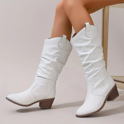 Botas Mujer de Cuero Sintético Elegantes