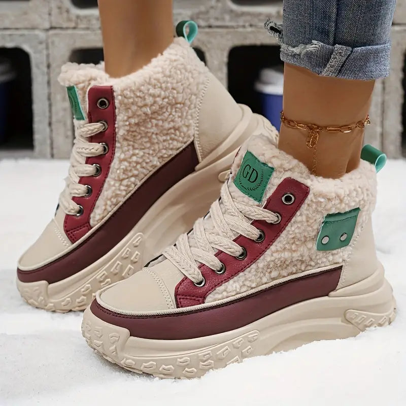 Botines Mujer de Felpa Impermeables