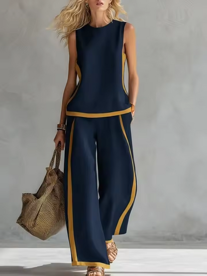 Conjunto Mujer Dos Piezas Diseño Color Block