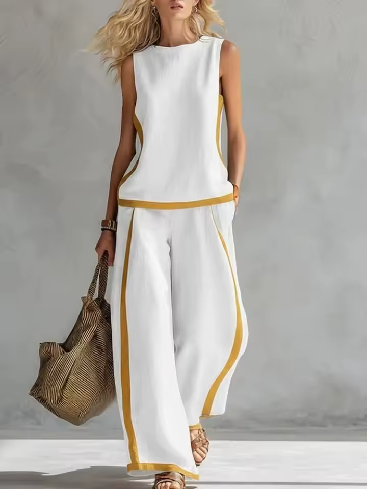 Conjunto Mujer Dos Piezas Diseño Color Block