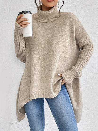 Jersey Mujer Cuello Alto Tejido Holgado - Mavetta