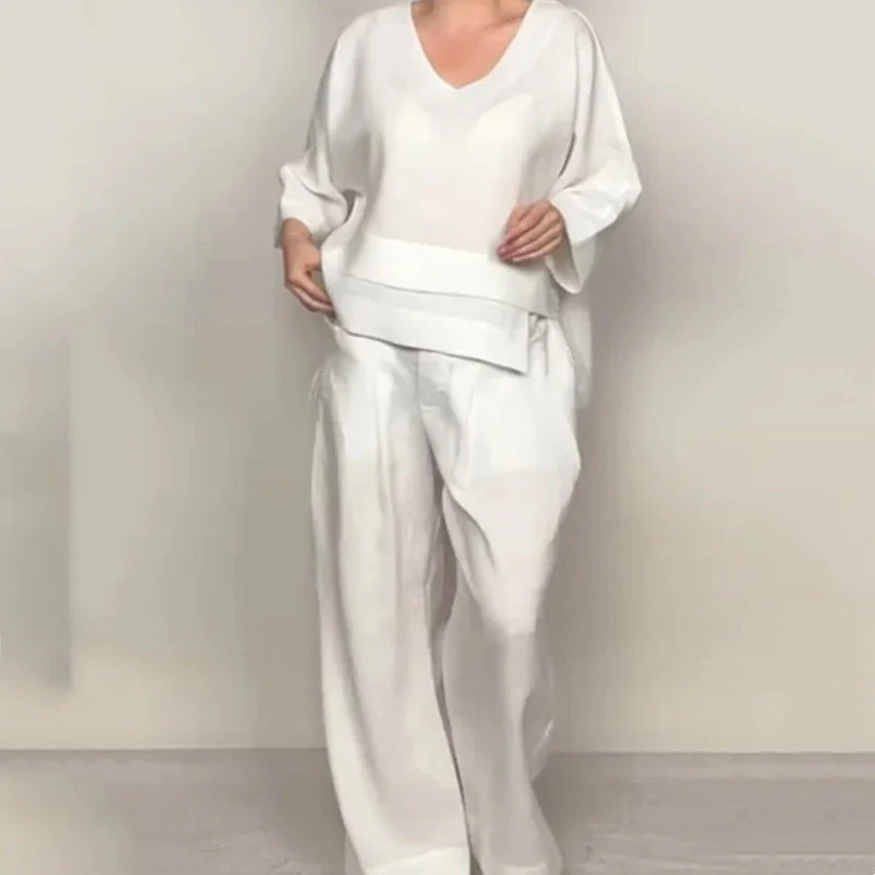 Conjunto Mujer Holgado y Pantalón Ancho