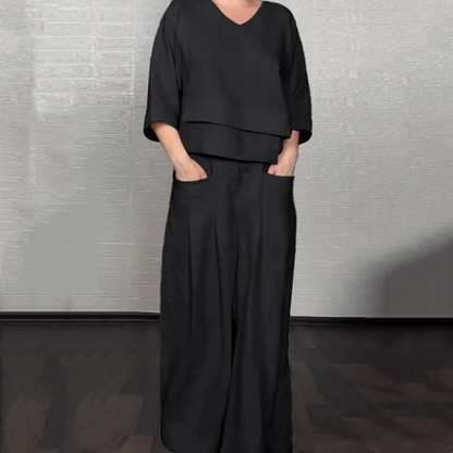 Conjunto Mujer Holgado y Pantalón Ancho
