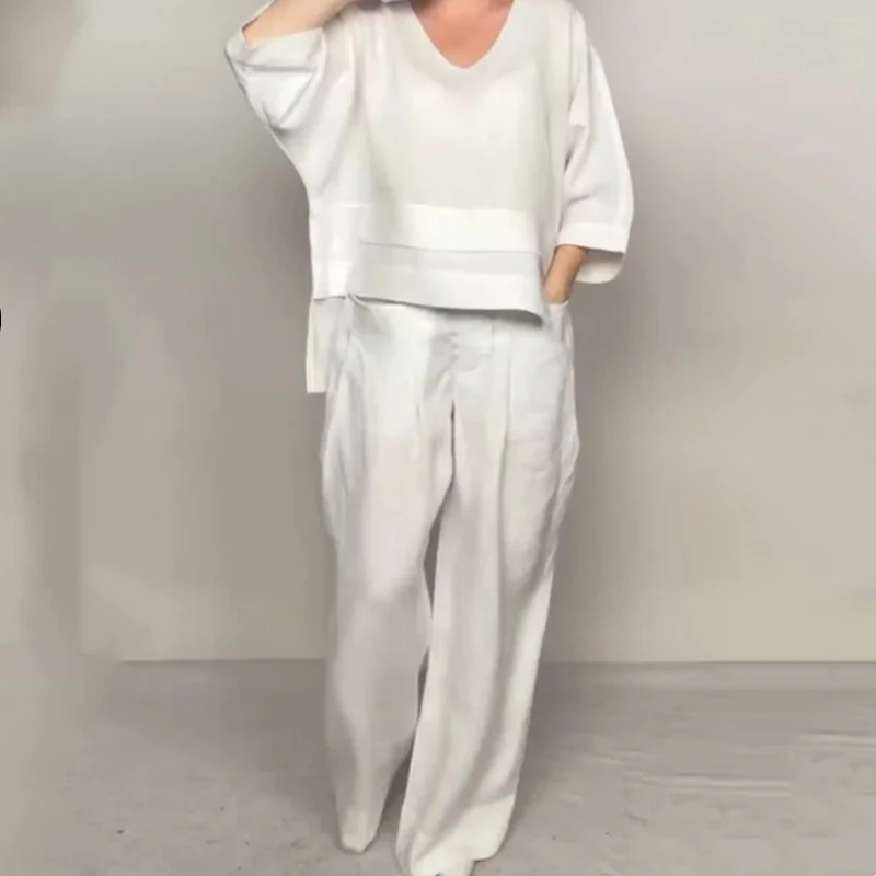 Conjunto Mujer Holgado y Pantalón Ancho