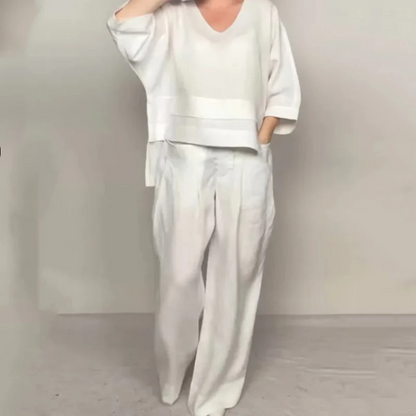 Conjunto Mujer Holgado y Pantalón Ancho