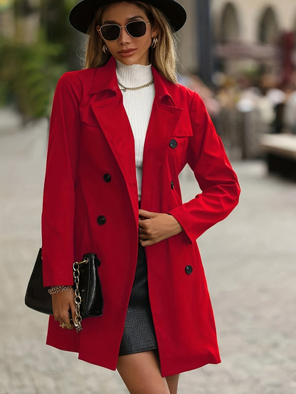 Gabardina Mujer de Otoño Ajuste Clásico