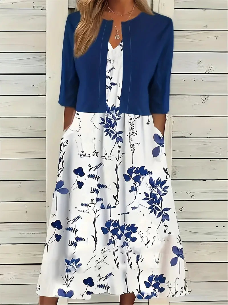 Vestido midi mujer con estampado floral estilo casual