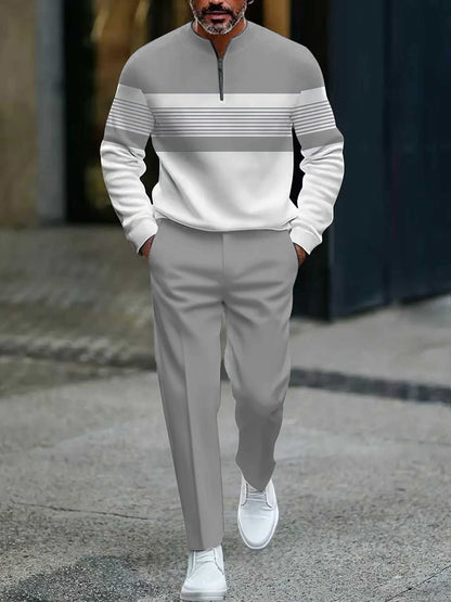 Conjunto Hombre Jersey Estampado y Pantalón Valerina Milano