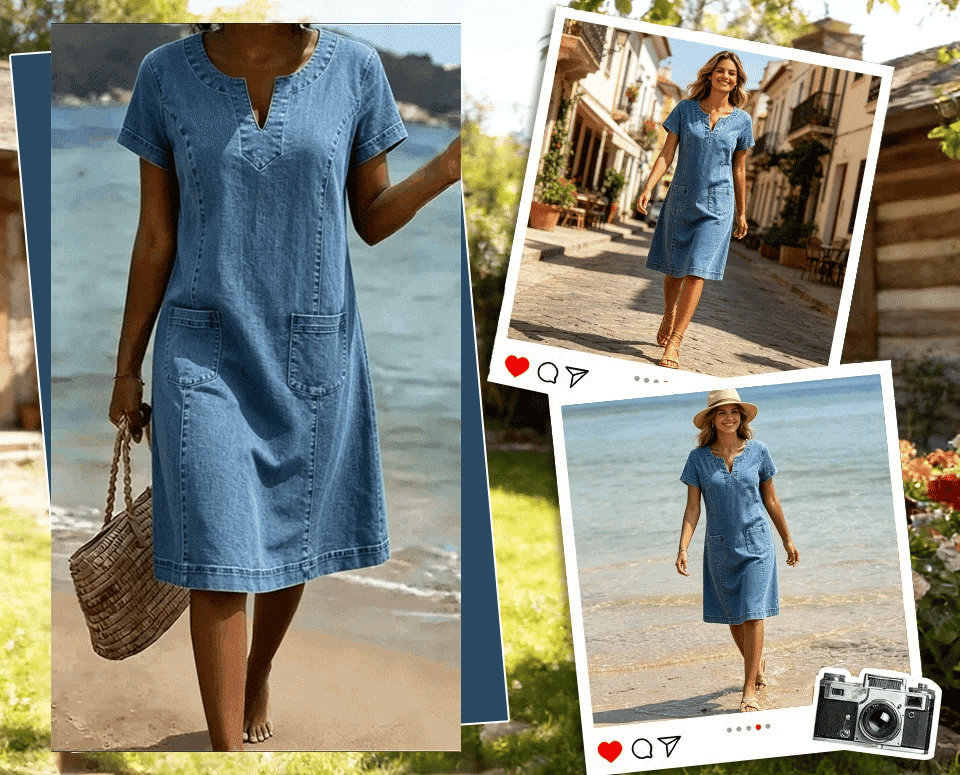 Vestido Vaquero Mujer Ajuste Recto