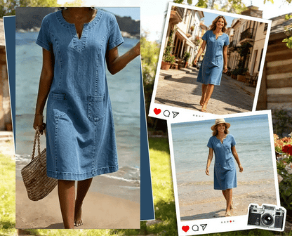 Vestido Vaquero Mujer Ajuste Recto