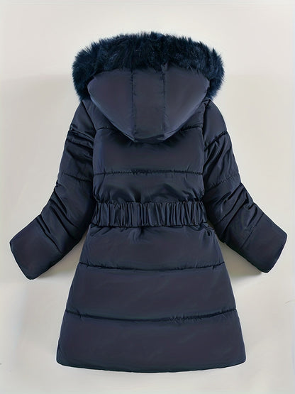 Abrigo Invierno Niña con Capucha Acolchado