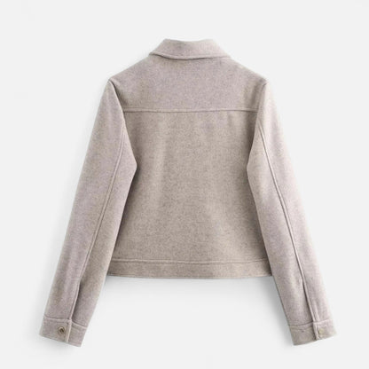 Cazadora Mujer Cuello Solapa Manga Larga