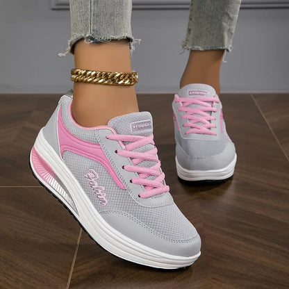 Zapatillas Mujer con Cordones Suela de Apoyo Diseño Cómodo