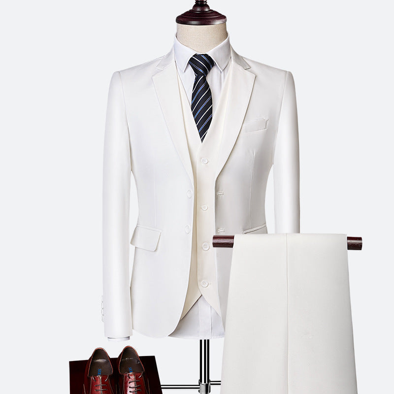Traje Hombre Tres Piezas Clásico Ajuste Regular