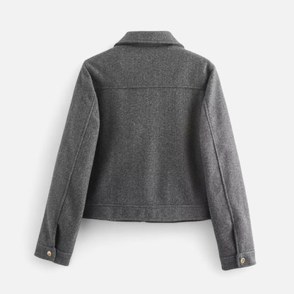 Cazadora Mujer Cuello Solapa Manga Larga