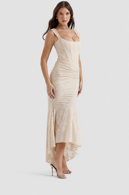 Vestido largo Mujer de encaje sin mangas