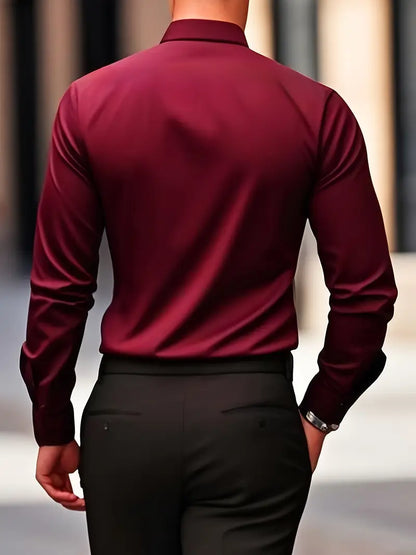 Camisa Hombre Algodón Ajuste Clásico Oficina